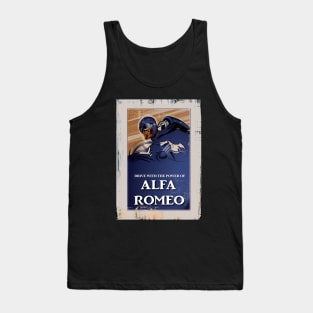 Alfa Romeo Vintage Poster Distressed type 1 Tank Top